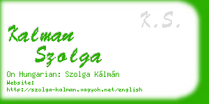 kalman szolga business card