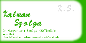 kalman szolga business card